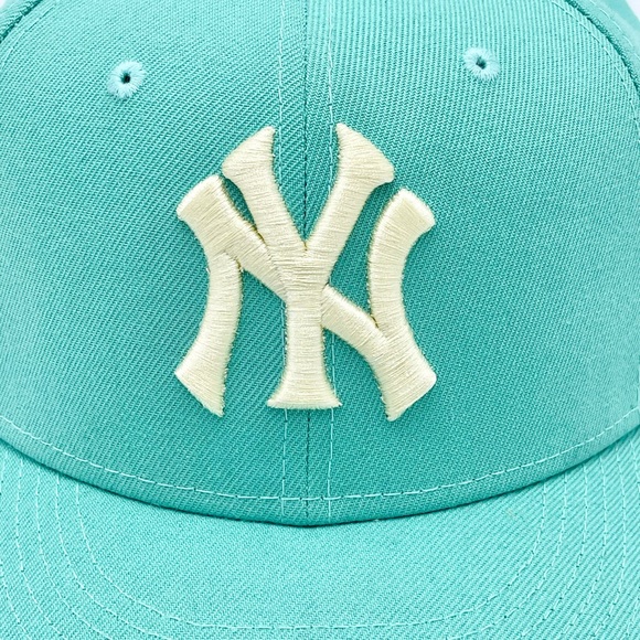 New Era New York Yankees 1977 All Star Patch Mint Green Hat Size 7 5/8 Yellow UV - Picture 6 of 16